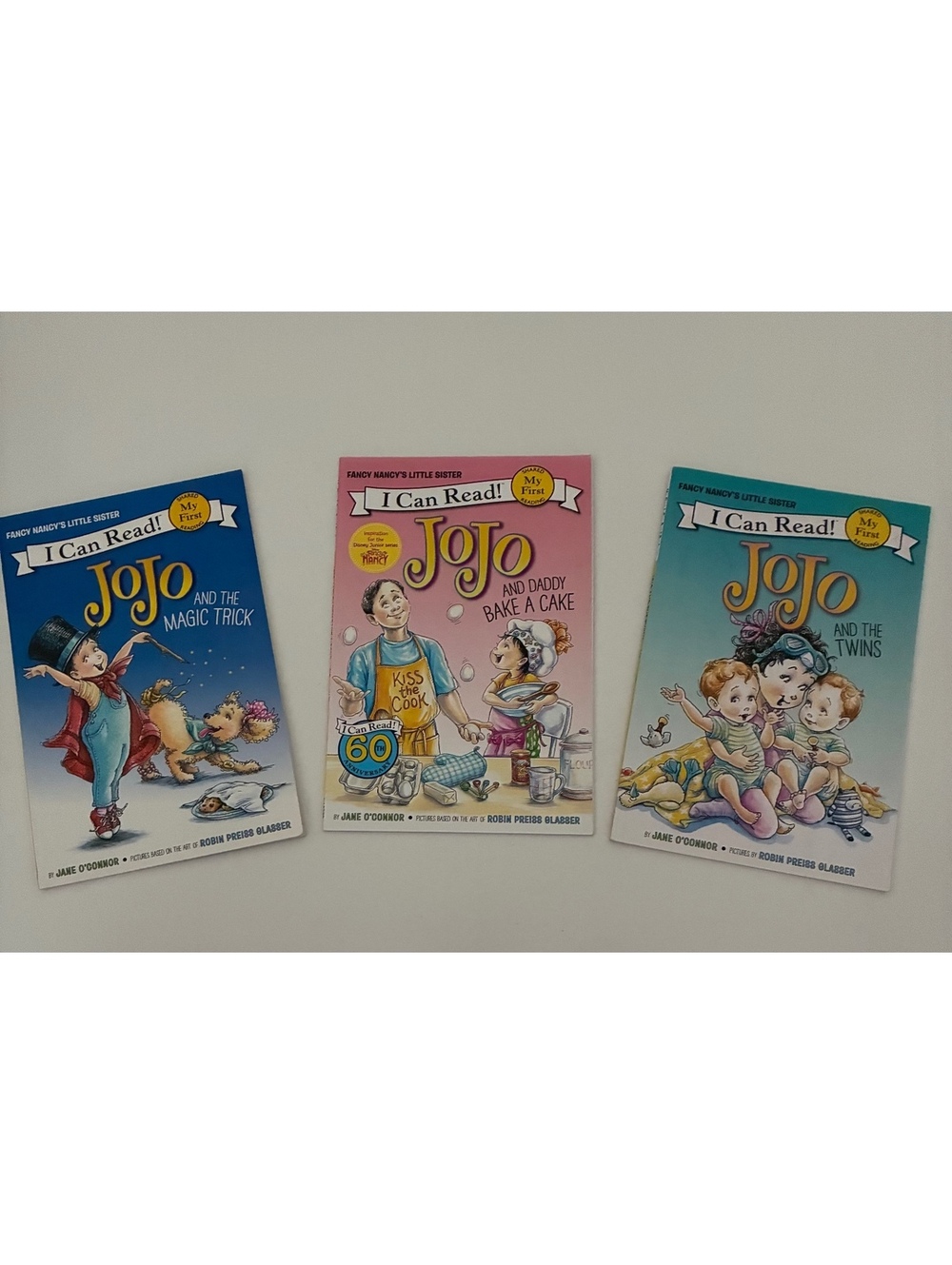 Set of 3 I Can Read! JoJo Books: Magic Trick, Bake a Cake, and Twins